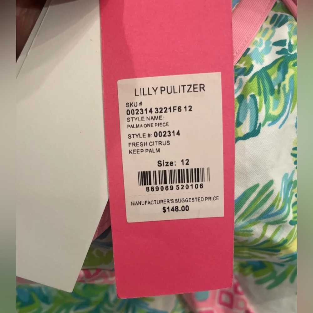 VERY HTF Lilly Pulitzer Palma Swimsuit One Piece NWT size 12 - Picture 5 of 5